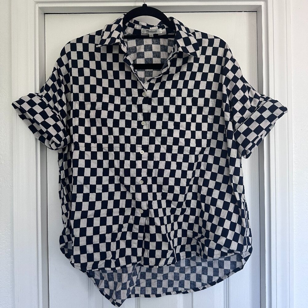 Madewell 🏁 checkered Courier shirt